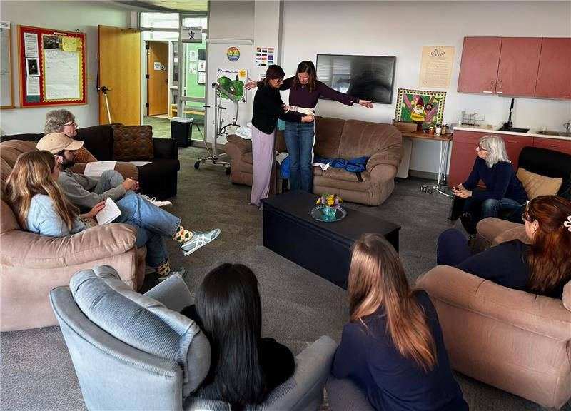 Joanna demonstrating at the bootcamp