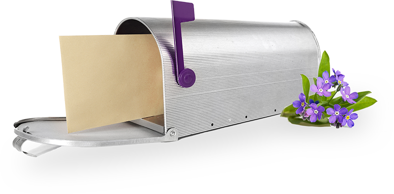 open mailbox with a letter inside